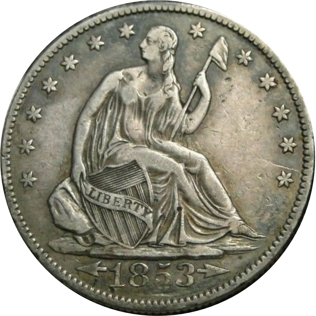 1853-O-50c-Liberty-Seated-Half-Dollar-Arrows-&-Rays-#2